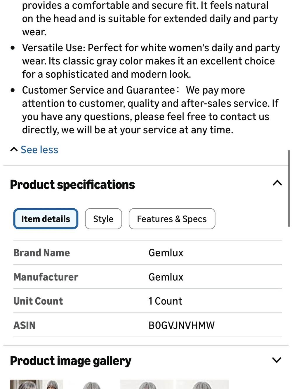 Gemlux Lightweight Human Hair - Picture 14 of 15